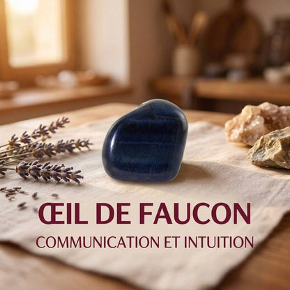 Bracelet "Ange Gardien" en Oeil de Faucon