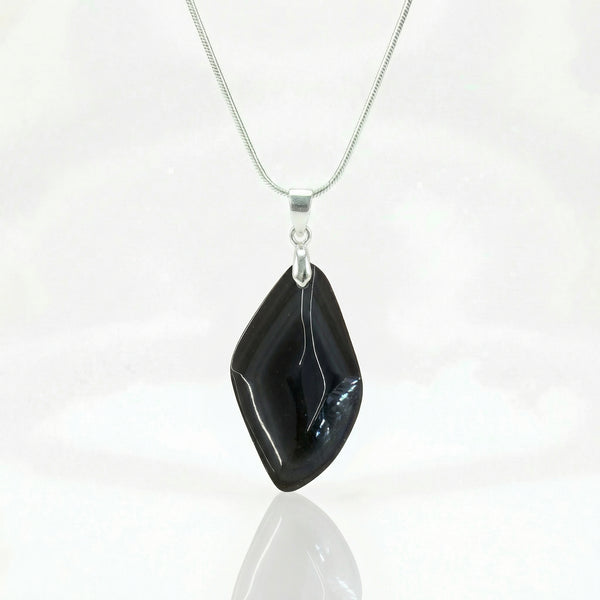 Pendentif Obsidienne noire – Pierre Roulée - Oeil Celeste