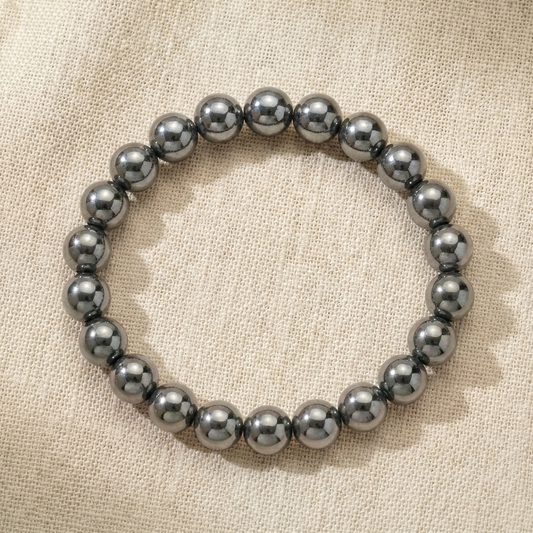 Bracelet "Force d'Énergie" en Hématite