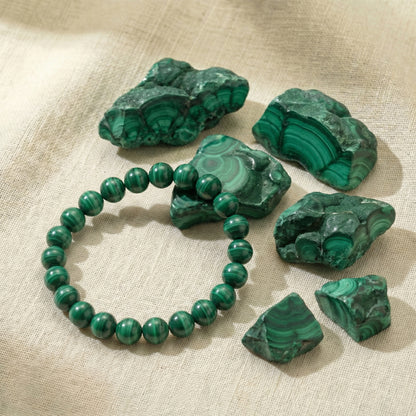Bracelet "Purification" en Malachite Véritable