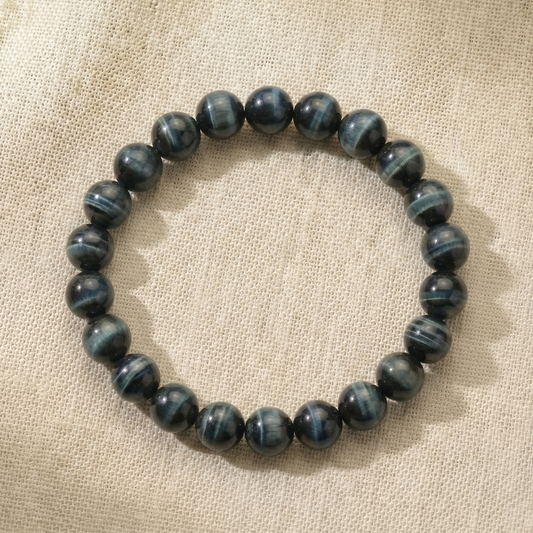 Bracelet "Ange Gardien" en Oeil de Faucon