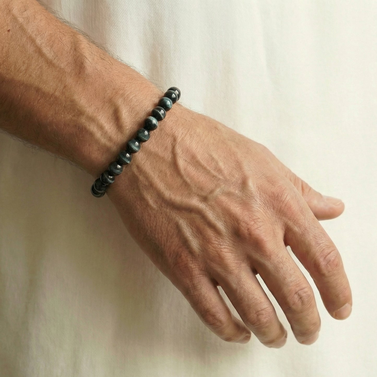 Bracelet "Ange Gardien" en Oeil de Faucon